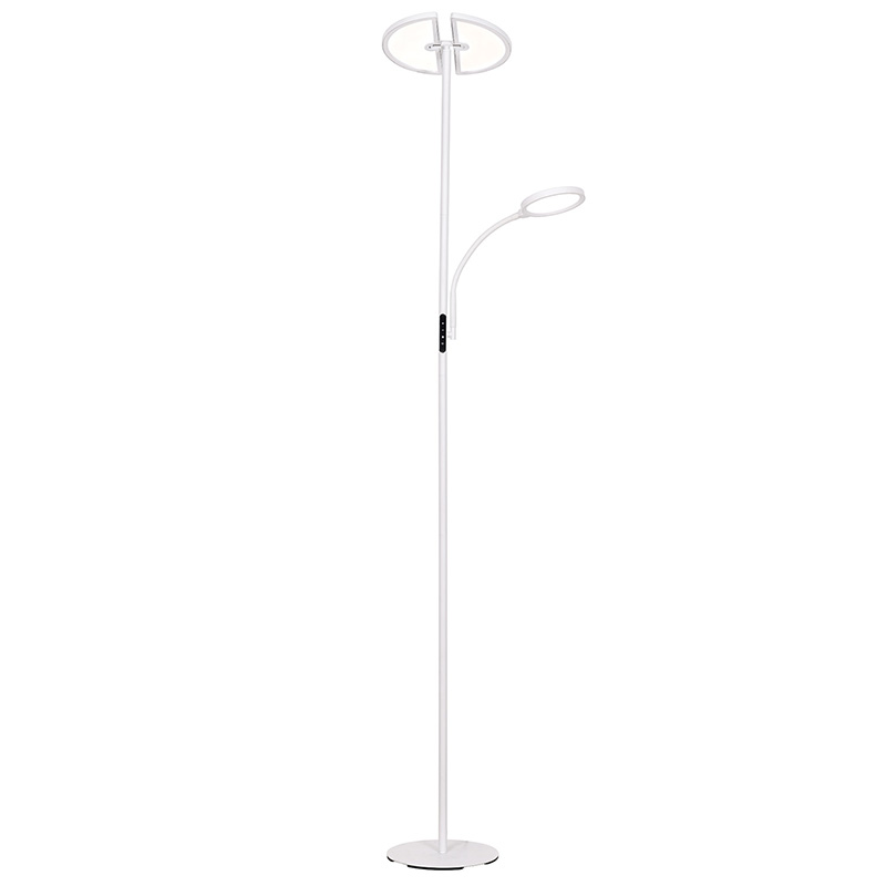 Lámpara de pie LED contemporánea de doble luna