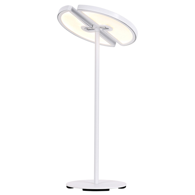 Lámpara de escritorio LED ajustable de doble luna con control de temperatura de color