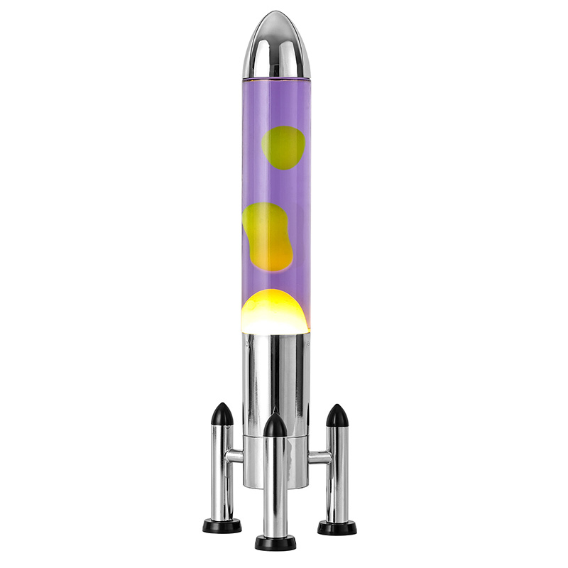 Lámpara LED de lava grande con pantalla tipo cohete