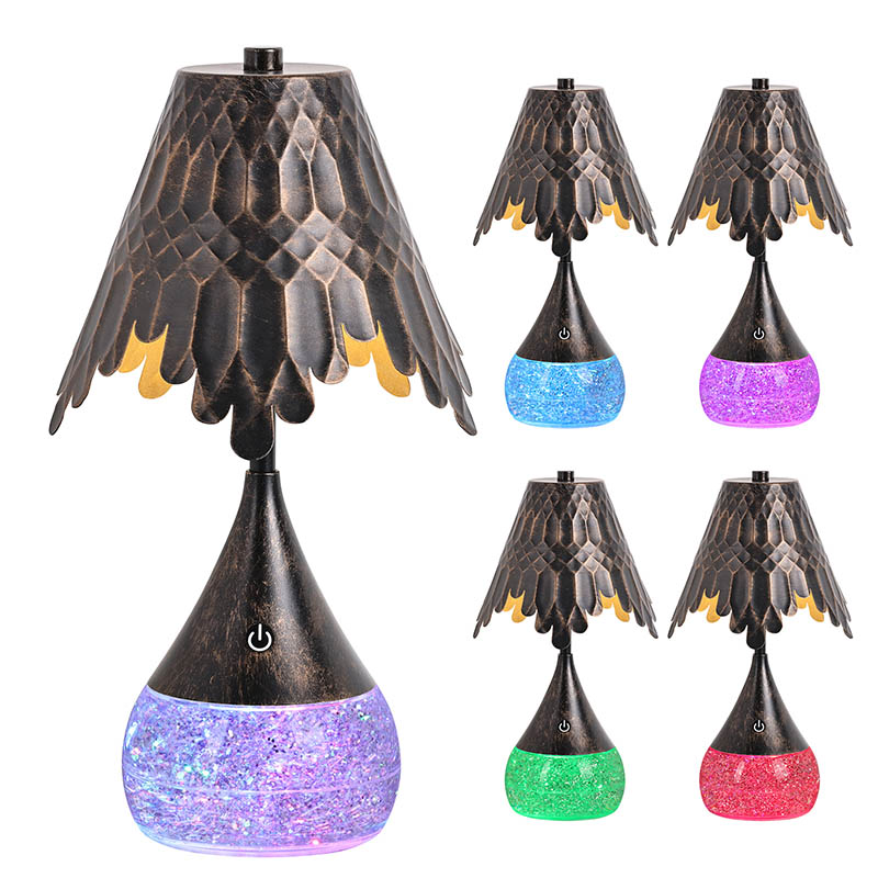 Lámpara de lectura LED con botella de brillo RGB