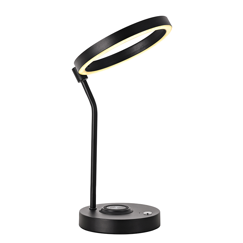Lámpara de escritorio LED moderna con carga inalámbrica