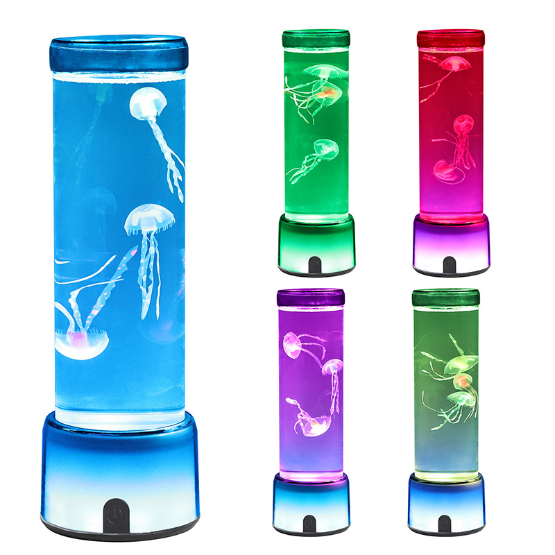 Lámpara de medusas recientemente grande con base de rotundidad a todo color