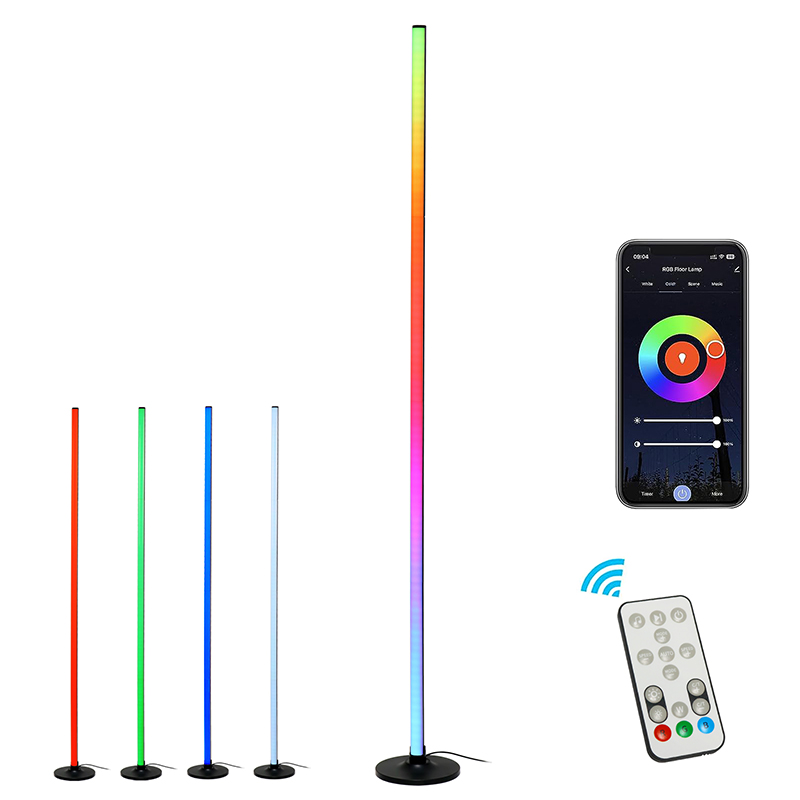 Lámpara de pie RGB con cambio de música