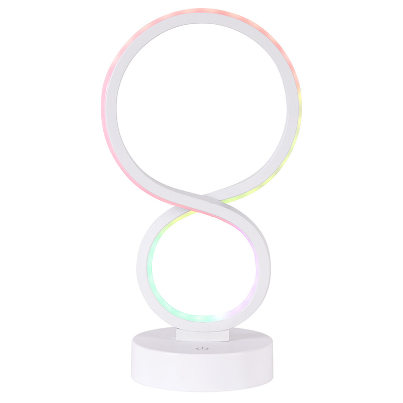 Lámpara de escritorio LED con luz RGB y 8 pantallas.